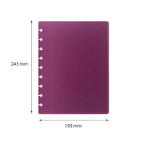 Couverture de carnet RINGNOTE en PU fin, taille moyenne, aspect cuir haut de gamme, logo personnalisé, pré-perforée, couverture rigide pour agenda à disques