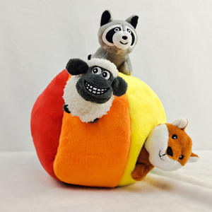 Juego <span class=keywords><strong>de</strong></span> juguetes interactivos personalizados para mascotas, relleno <span class=keywords><strong>de</strong></span> algodón PP, juguete chirriador para perros, escondite, animal <span class=keywords><strong>de</strong></span> peluche para masticar mascotas - Product Image 5