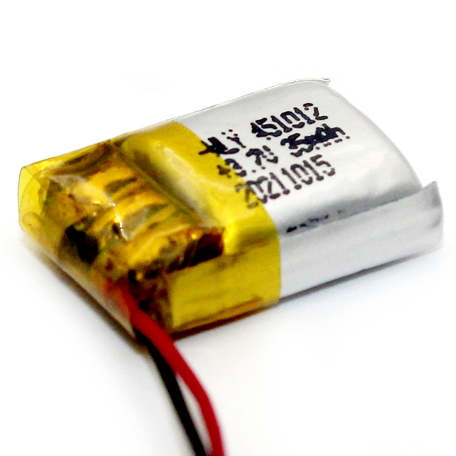 Hot Selling Mini 3.7v Earbuds Battery 35mah 451012 Rechargeable Lipo Lithium Polymer Battery Headset Li Ion Battery