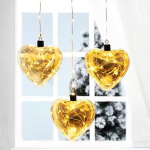 Battery Operated Glass Snowflake Hanging <b>Lights</b> <b>LED</b> Display Screen Warm White Outdoor Xmas <b>Tree</b> Holiday Decor Ornaments - Product Image 1