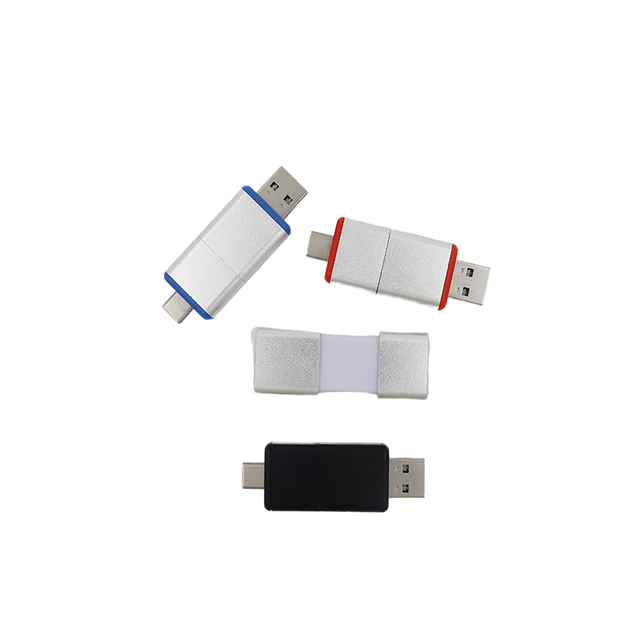 USB Flash Disk Easily Retractable Usb 2 Ports Pen Drive Type C 8GB 16GB 32GB 64GB USB Flash Drive 128GB for Phones