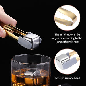 Pinzas de acero inoxidable 18/0 para lavavajillas, para azúcar en roca, con punta de silicona - Product Image 5