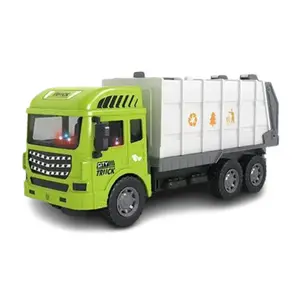 Open Door And Retractable Plastic Toy Car Aerial Ladder Water Tanker Simulation Series Mini Remote Control Sanitation Truck