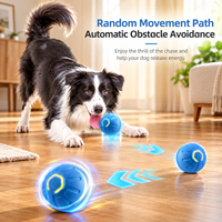 Balle interactive automatique pour chien, balle rebondissante à mouvement autonome pour l'exercice en intérieur, jeu amusant pour animaux de compagnie