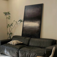 Peinture abstraite faite à la main de style japonais Wabi-sabi, peinture décorative minimaliste moderne pour la décoration du salon