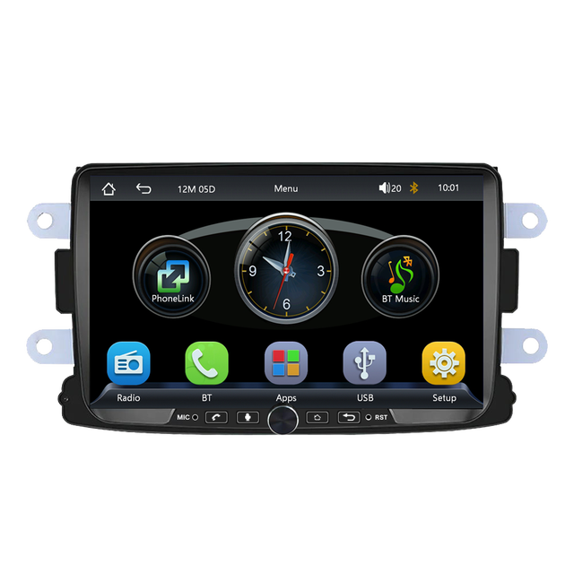 F133 Linux Car Radio for Dacia 8 Inch Touch Screen Wireless CarPlay Android Auto 2 Din Car Stereo