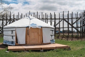 Yurt Mongolia Berkualitas Tinggi untuk Hunian dan Rumah Kubah Igloo untuk Keluarga, Tenda Yurt Tahan Air untuk Berkemah di Luar Ruangan - Product Image 5