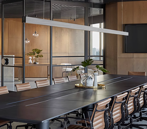 办公室板条管线性轻型工业铝吊灯现代办公室发光二极管线性集束灯24w定制 - Product Image 5