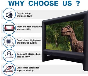 カスタムサイズインフレータブルプロジェクタースクリーン屋外シネマイベント空気注入映画スクリーンモデル - Product Image 4