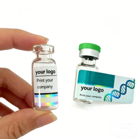 Autocollants en vinyle imperméables imprimés avec une marque personnalisée, 3 ml, 5 ml, 10 ml, 20 ml, 30 ml, étiquettes d'emballage pour flacons en verre cosmétiques à base de peptides