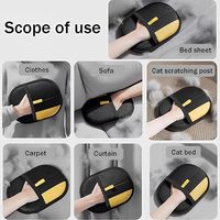 Gants de toilettage électrostatiques réutilisables pour animaux de compagnie, chiens, chats, élimination des poils, décoration en cuir PU, accessoire de bain