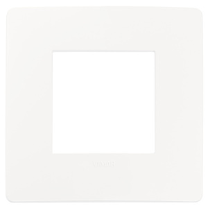 Plana Up 2M Piastra Bianca Opaca 9,7x12,5cm per Montaggio a Parete - Product Image 1