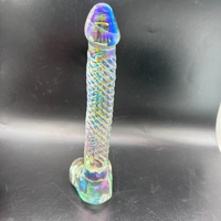 Godes en verre cristal coloré masturbateur féminin grand pénis érotique Anal godemichet Anal jouets sexuels pour homme femme Gay