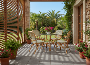 Chaise JAMAICA, design moderne en bois et rotin, fabrication artisanale indonésienne, design asiatique, CV Craftindo, pour un intérieur élégant, salle à manger, appartement, hôtel, meubles - Product Image 3