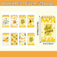 Carnet de notes pour enfants et étudiants, motif abeilles jaunes, fleurs et miel, thème printemps, pour fête, remise de diplôme, Thanksgiving, cadeau d'anniversaire