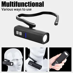 Lámpara de oreja de inducción <span class=keywords><strong>LED</strong></span> portátil, faro con <span class=keywords><strong>Sensor</strong></span> recargable USB, banda para el cuello para deportes al aire libre, linterna de Camping de peso ligero - Product Image 6