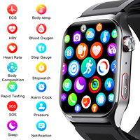 Jam Tangan Pintar Sport Android F520 Berkualitas Tinggi Unisex Layar Sentuh IPS Persegi Asisten Suara Tahan Air IP67 Daya Tahan Baterai Lama