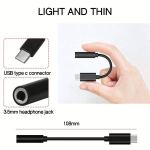 Adaptateur audio de type C vers 3,5 mm de haute qualité, câble audio auxiliaire, prise jack pour écouteurs, casques, haut-parleurs - Product Image 5