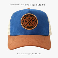 Topi Bisbol Jaring Luar Ruangan Wanita Pria Ukuran Besar Model Trucker Pinggiran Dalam Kaku 6 Panel Dapat Disesuaikan Unisex Topi Anti Panas Antik