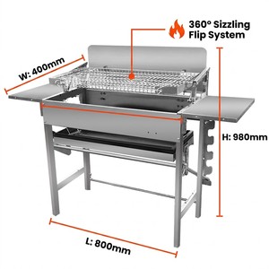 Grill à pieds en acier inoxydable, portable, grand format, réglable, professionnel, <span class=keywords><strong>pour</strong></span> <span class=keywords><strong>barbecue</strong></span> extérieur, rôtissoire, direct usine - Product Image 1