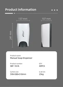 Modern Minimalist Manufacturer Customize Design Custom Print Refillable Manual Soap Dispenser