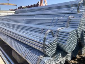 Tube rond <span class=keywords><strong>noir</strong></span> soudé ERW de longueur de la <span class=keywords><strong>bobine</strong></span> 6m d'<span class=keywords><strong>acier</strong></span> au carbone de la catégorie B Q235 d'ASTM A500 avec la surface galvanisée A252 conforme - Product Image 6