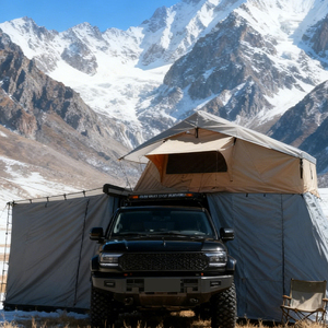 Tente de toit pour voiture, équipement de loisirs et de camping en plein air, à ouverture rapide, en aluminium imperméable, montée sur le toit de la voiture - Product Image 4