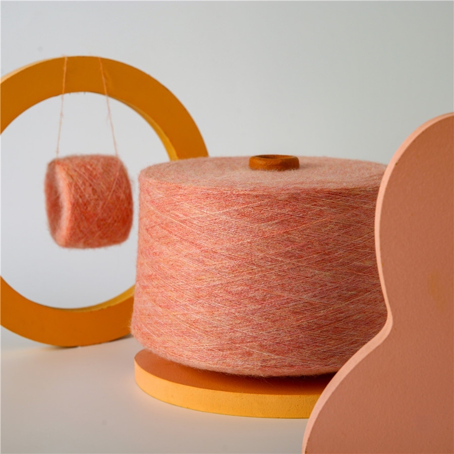 1/14NM 48% Acrylic 26% Nylon 15% Wool 8% Alpaca 3% Spandex Yarn Soft Stretchy Warm Knitting Crochet Sweater Fabric