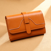 Dompet Kulit Gaya Baru untuk Wanita dengan Lapisan Kulit Bermotif Telapak Tangan