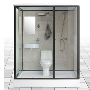 Unidad de Ducha Prefabricada de Lujo, Portátil, para Hotel, Diseño con Puerta de Vidrio, Baño Modular Prefabricado - Product Image 4