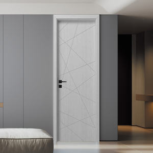 Puerta de Melamina Interior sin Pintar, Resistente al Agua, con Marco de PVC WPC, Venta Directa de Fábrica, Proveedor Chino - Product Image 2