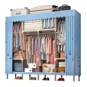 Armario sencillo <span class=keywords><strong>de</strong></span> tela ensamblada <span class=keywords><strong>de</strong></span> gran tamaño para dormitorio <span class=keywords><strong>al</strong></span> <span class=keywords><strong>por</strong></span> <span class=keywords><strong>mayor</strong></span>, armario <span class=keywords><strong>de</strong></span> <span class=keywords><strong>ropa</strong></span> desmontable <span class=keywords><strong>de</strong></span> tela Oxford a la moda - Product Image 6