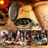 Mini-Würfelset mit Steampunk-Zahnrad-Würfelbox für Rollenspiele und Partys – D&D-Geschenke