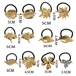Nouvelle mode en forme de coeur géométrique or argent métal cheveux cravate simplicité haute Simple queue de cheval alliage cheveux <span class=keywords><strong>corde</strong></span> femmes - Product Image 2
