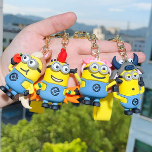 Porte-clés transfrontalier du zodiaque chinois, figurines jaunes, pendentif de couple anime, porte-clés pour sac de voiture - Product Image 1