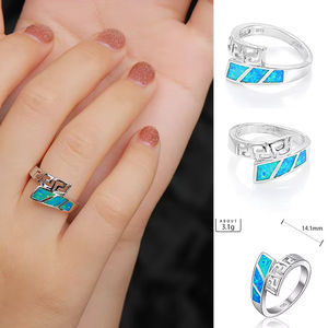 XYOP 925 bijoux en argent Sterling élégant et noblesse conception <span class=keywords><strong>opale</strong></span> anneaux personnalisé en gros cadeau pour les femmes - Product Image 1