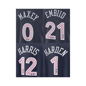 2023-2024 nuevo Philadelphia impreso o cosido 0 Maxey 1 Harden 12 <span class=keywords><strong>Tobias</strong></span> 21 Embiid camiseta de baloncesto - Product Image 1