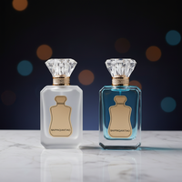 Moderna Botella de Perfume Portátil Octogonal de 30ml 50ml 100ml, Botella de Perfume en Aerosol de Color, Diseño Compacto y Elegante con Tapa