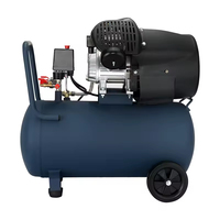 Nouveau type de peinture en aérosol haute puissance 2,2 kW 3 CV 50 litres, compresseur d'air portable à 2 pistons à entraînement direct refroidi par air