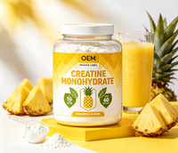 Créatine monohydrate en poudre OEM 300g Haute pureté Complément alimentaire pour adultes Croissance musculaire Énergie Endurance Soutien immunitaire Sans saveur 5g