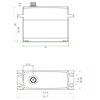 YIPINservo YP63120BLS 120KG Servomoteur Brushless à Couple Élevé avec Engrenage Hélicoïdal en Acier, Boîtier en Aluminium CNC, Métal, Étanche IP67, pour Modèles RC à l'Échelle 1/6