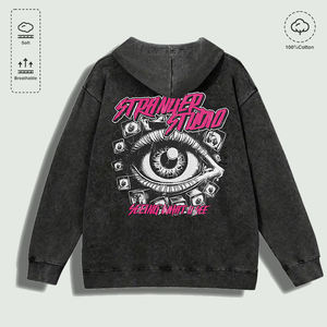 Sudadera con Capucha 100% Algodón Lavado con Estampado Gráfico de Stranger Studio, Varios Colores - Product Image 2