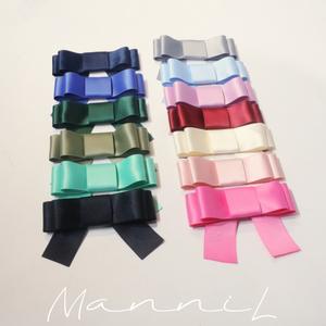 Accessoires de cheveux pour femmes, mode française, en tissu satin de soie, avec grand nœud en ruban, pinces à cheveux à ressort - Product Image 4