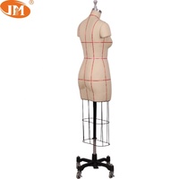 Mannequin de couture professionnel semi-élastique pour femme avec support en cage métallique pour la création de patrons, le drapage, la vérification des échantillons et l'usage en studio de confection.
