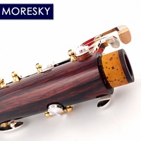 MORESKY Clarinet Bb Cocobolo Wood Silver Plated Keys 18-Key Customizable Luna Nickel Silver Surface Grenadilla Body