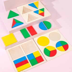 Jouets éducatifs Montessori en gros pour enfants : Tableau de formes géométriques carrées égales pour l'apprentissage précoce des <span class=keywords><strong>math</strong></span>ématiques - Product Image 4