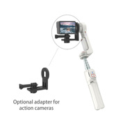 A10 Selfie Stick Soporte para teléfono inteligente de un solo eje Extensión incorporada Estabilizador de cardán remoto Diseño plegable 350g Relleno de carga útil