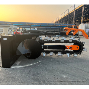 آلة حفر الخنادق التربية الأكثر مبيعًا، ملحق للودر، آلة حفر صغيرة بسلسلة للجرافة الانزلاقية - Product Image 3