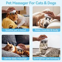 Outil de massage sans fil pour chiens et chats AFP 4 avec têtes rotatives, 3 modes de vitesse, brosse de massage électrique portative pour chiens et chats