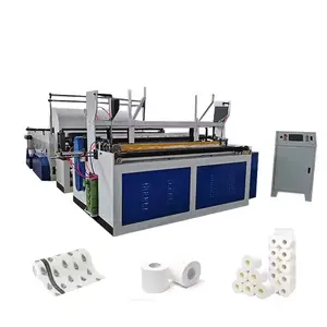 factory Automatic toilet paper embossed perforated rewinding tissue paper making machine